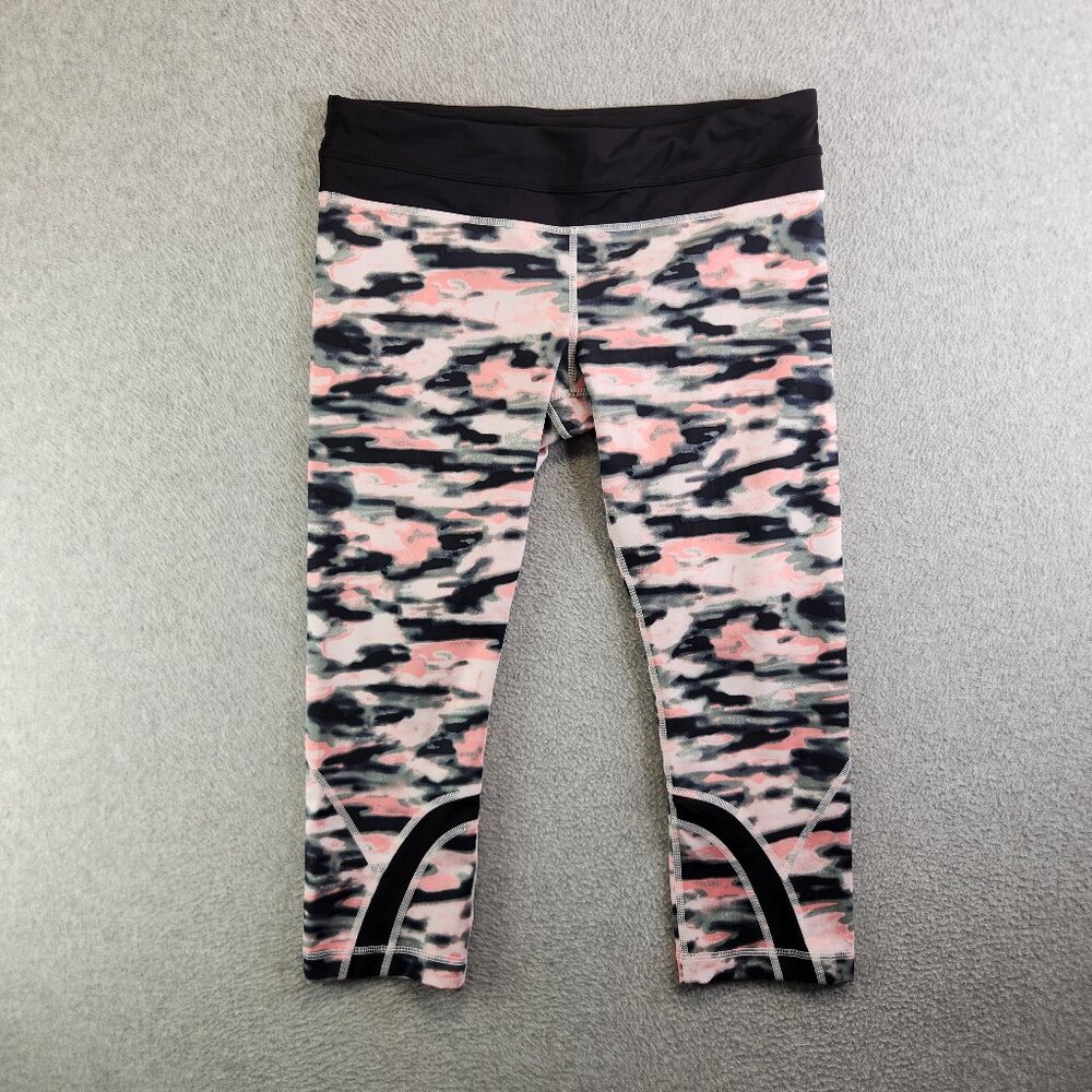 Lululemon Leggings Womens 10 Inspire Crop II Heathered Slate Luxtreme Mesh